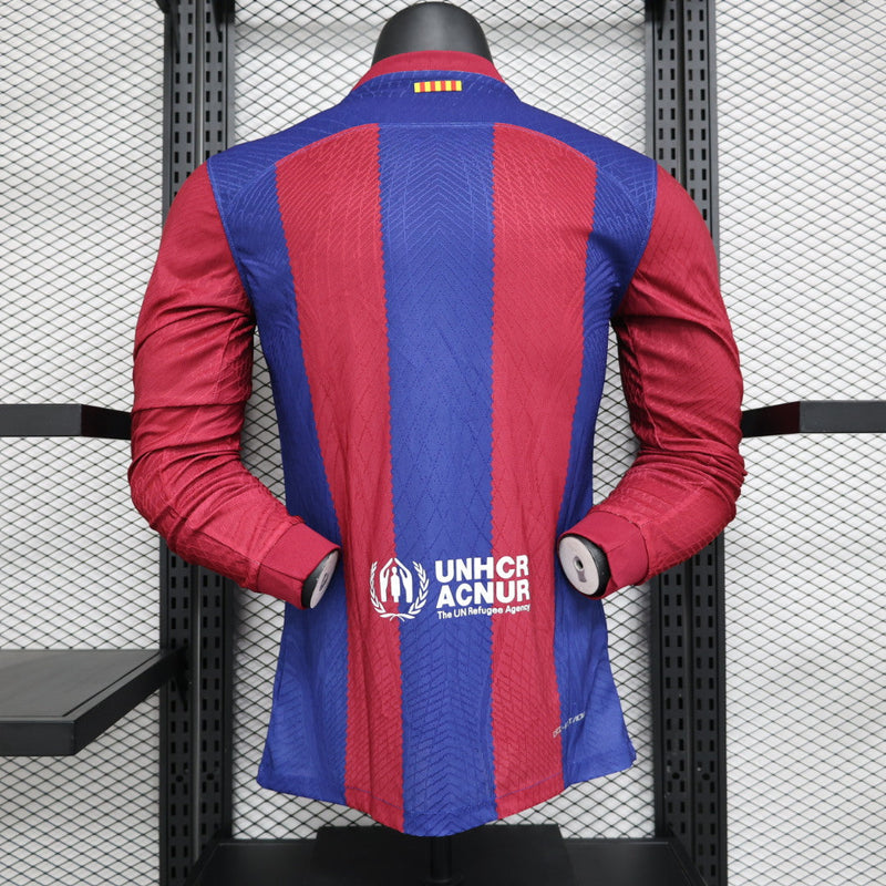 Camisa Barcelona 23/24 Manga comprida (Versão jogador)