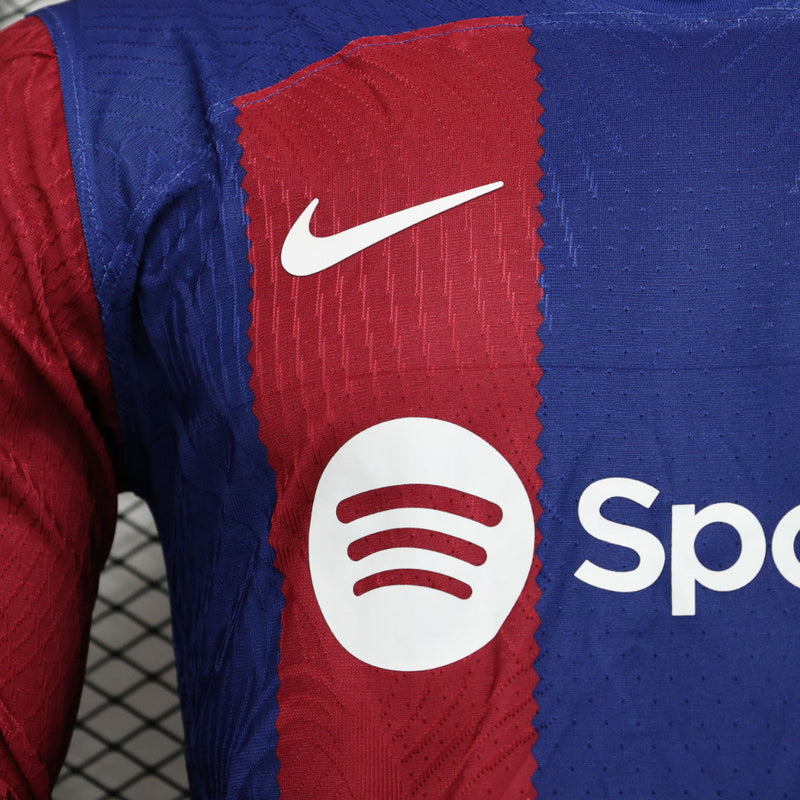 Camisa Barcelona 23/24 Manga comprida (Versão jogador)