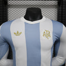 Camisa Argentina 50 anos Manga longa (Versão Jogador)
